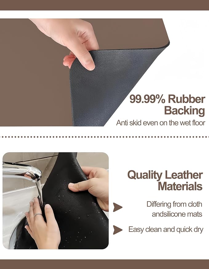 Dish Drying Mat for Kitchen Counter, Hide Stain Anti Absorbent for Kitchen - Image 5