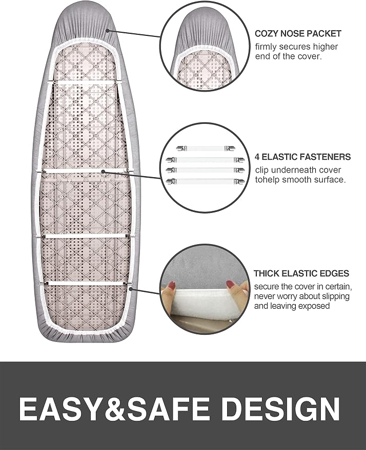 Extra Wide Ironing Board Cover and Pad, Sunkloof 18X49 Ironing Board Cover - Image 5