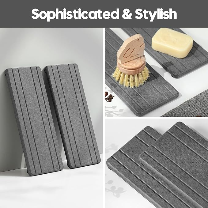 2PCS Diatomite Quick Stone Drying Tray Mat - Image 2