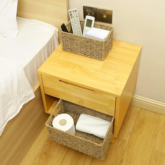 HOONEX Wicker Baskets for Storage, Seagrass Baskets - Image 2