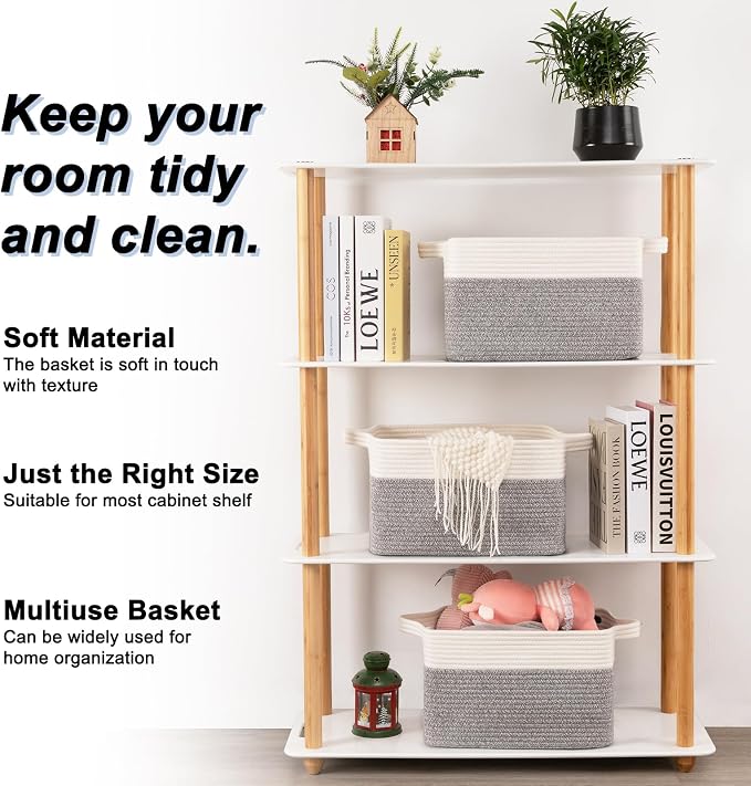 OIAHOMY 3 Pack Storage Basket for Organizing, Woven Basket Basket - Image 2