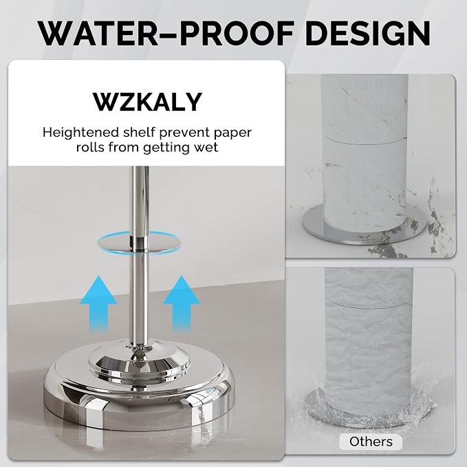 Freestanding Toilet Paper Holder Stand - Image 4