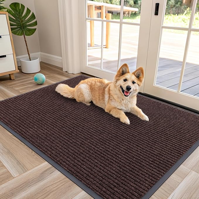 OLANLY Front Door Mat Indoor Outdoor Entrance, Waterproof Heavy Duty Doormat by OLANLY