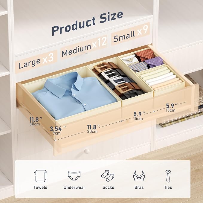 DIMJ Drawer Organizer Clothes - Image 2