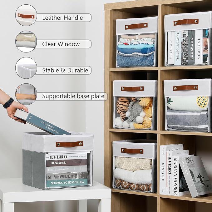 HNZIGE 11x11 Cube Storage Bins for Cube Organizer, Collapsible Decorative - Image 7