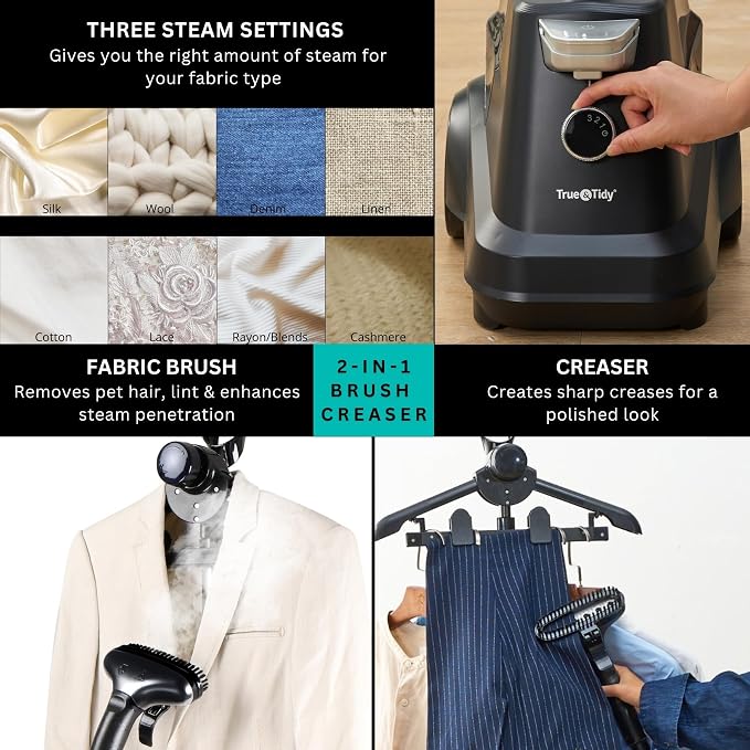 True & Tidy® Heavy-Duty Commercial Industrial Standing Garment Steamer - Image 3