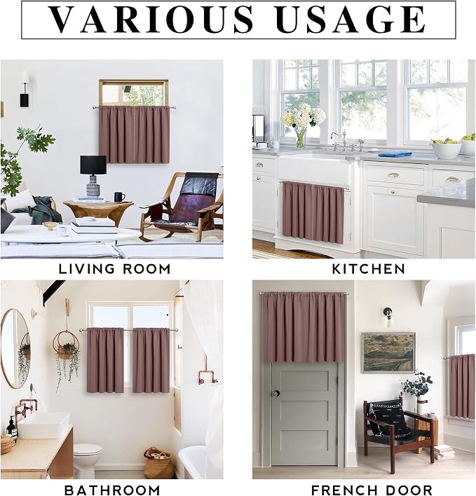 RYB HOME Small Curtains Blackout - Image 6