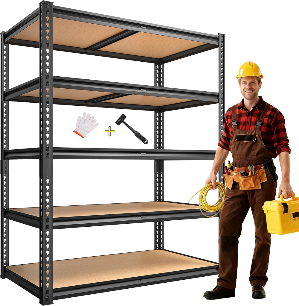 ROOMFAVE Garage Shelving Heavy Duty, 5 Tier,72" H x 35.56" W x 16&q...