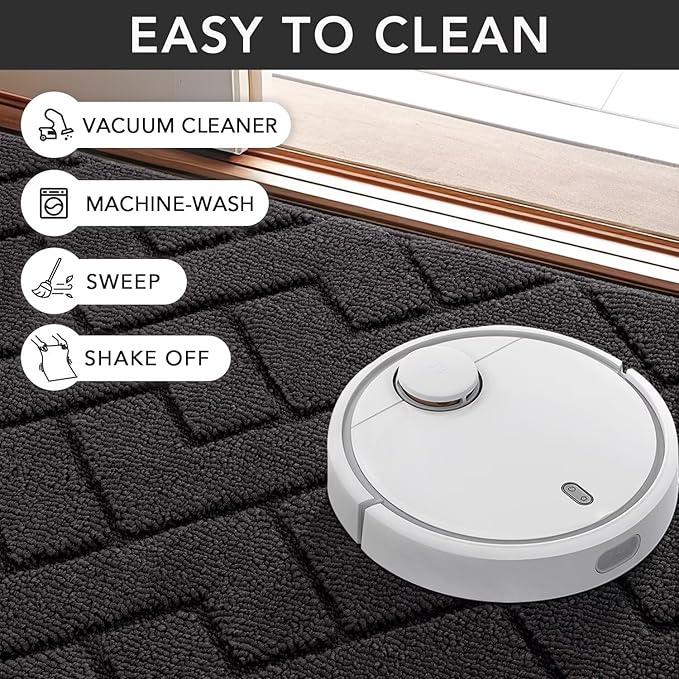 hicorfe Indoor Doormat, Front Back Door Mat Rubber Backing Non Slip Door Mats - Image 7