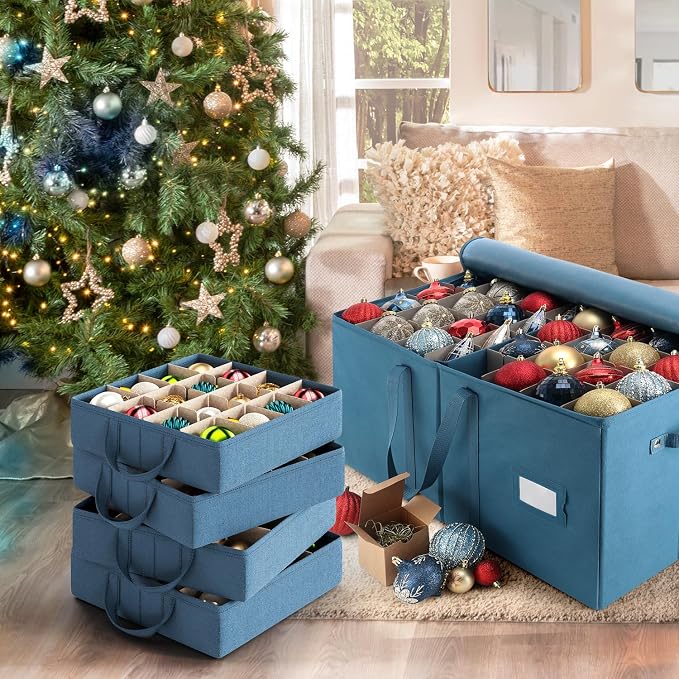 Hearth & Harbor Large Christmas Ornament Storage Box - Image 4