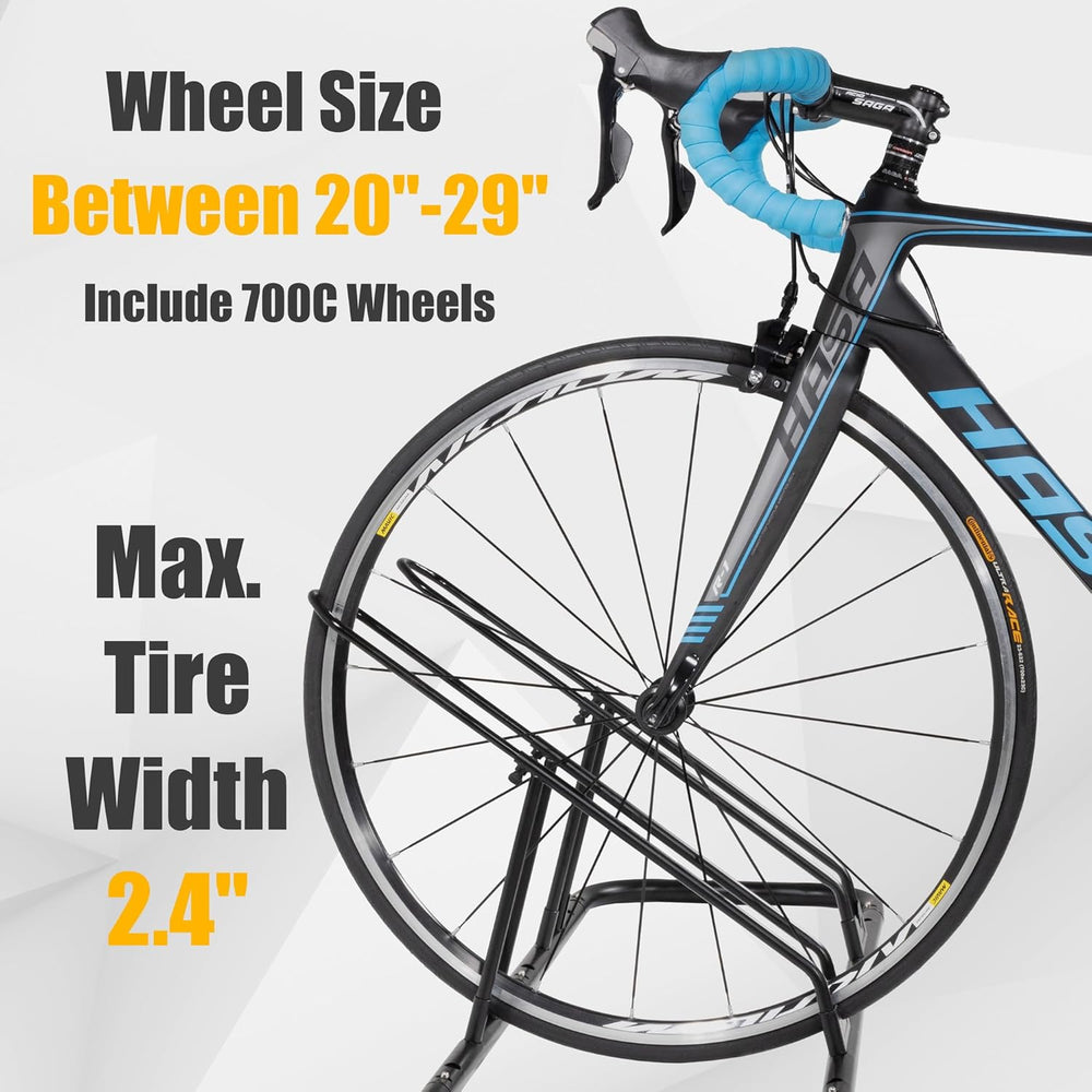 CyclingDeal Bicycle Floor Parking Rack Stand - for Mountain MTB Road Bike - I...