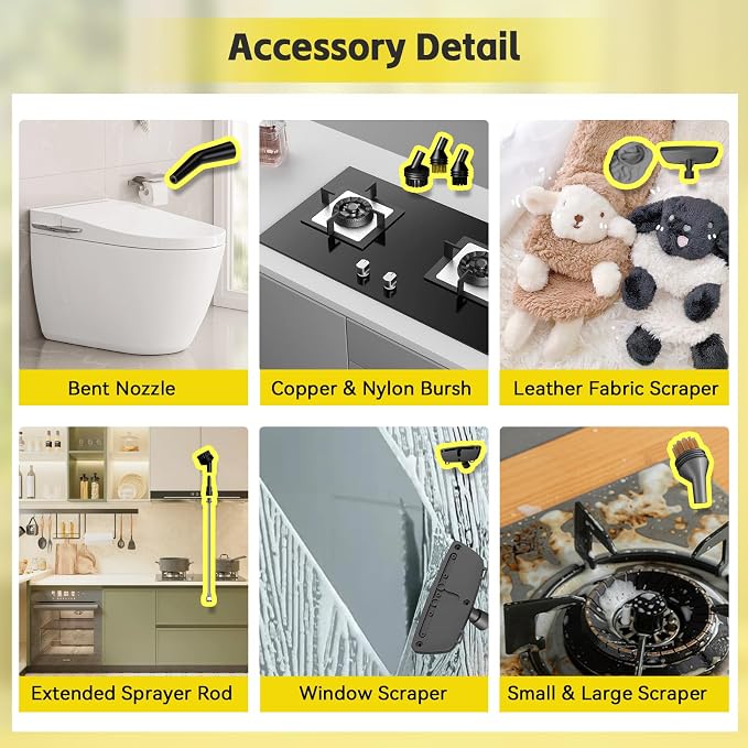 Steam Cleaner, 2500W High Pressure Steam Cleaner - Image 6