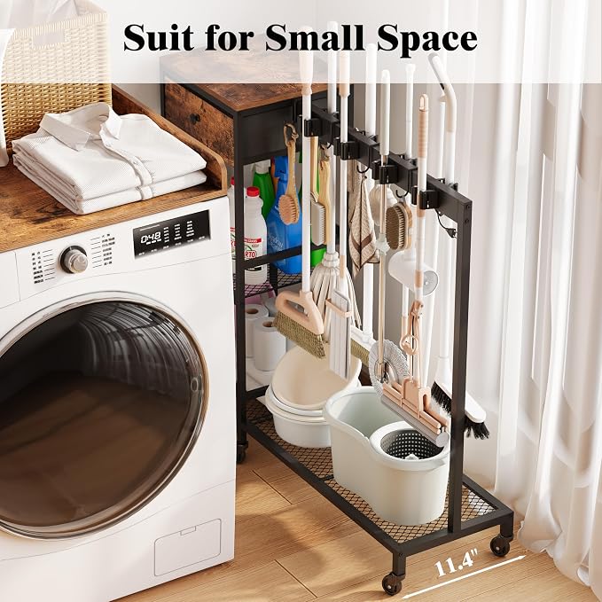 Heavy Duty Metal Cleaning Cart - Image 2