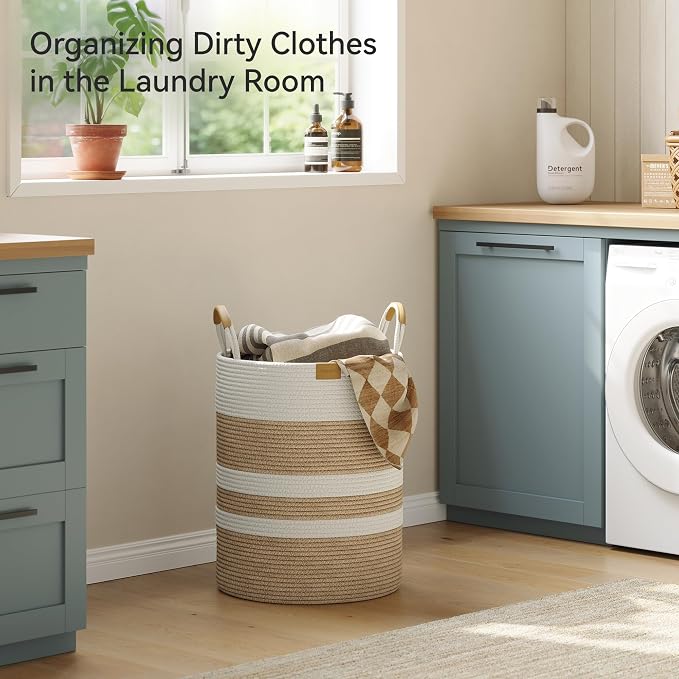 62L Striped Laundry Hamper - Image 2