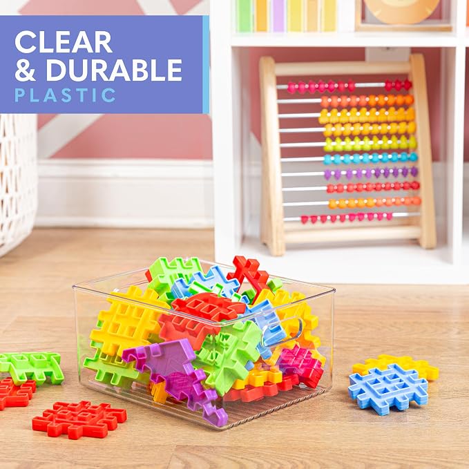 Plastic Food Storage 4 Pack Clear Container Bin - Image 6