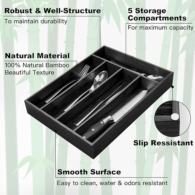 Bamboo Silverware Holder - Image 3