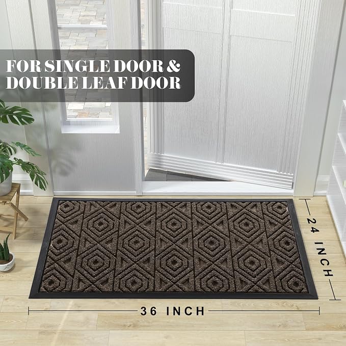 Yimobra Door Mat, Outdoor Indoor Entrance Welcome Mat, Heavy Entry Front Door - Image 2