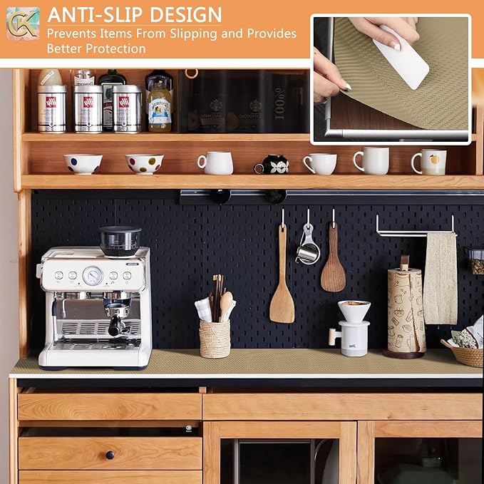 Self-Adhesive Shelf Liner Kitchen Liner, Waterproof Backed Paper Easy Peel and - Image 7