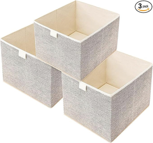 Storage Baskets, 11.8-Inch Woven Fabric Bins, Storage Cubes by EITMOW