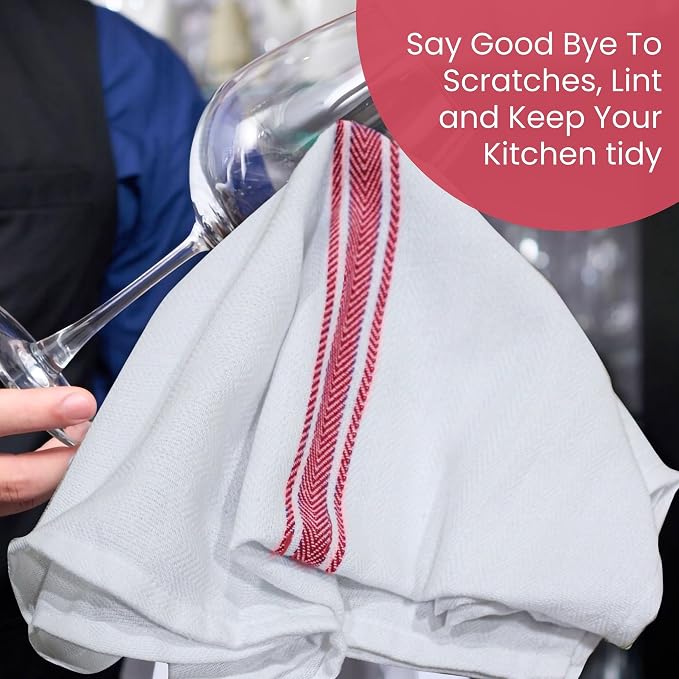 WHITEWRAP Kitchen Dish Towels for Kitchen, Highly Absorbent for Drying and - Image 2