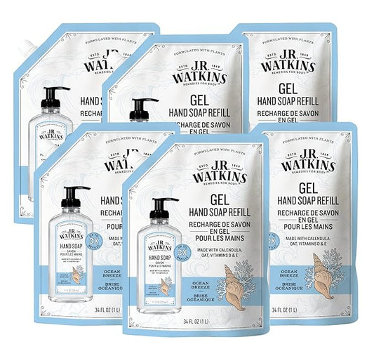 J.R. Watkins Gel Hand Soap Refill Pouch, Scented Liquid Hand Wash by JRWatkins