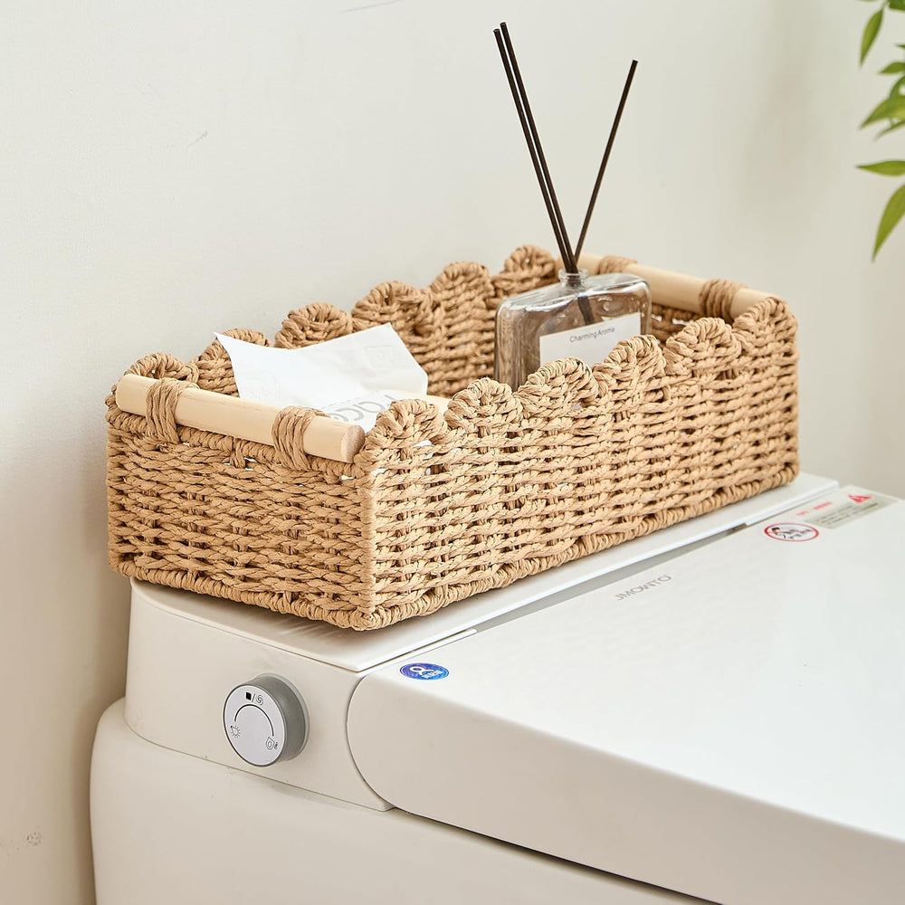 Decorative Basket Set of 3 (Large, Medium, Small), Toilet Paper Storage Baske...