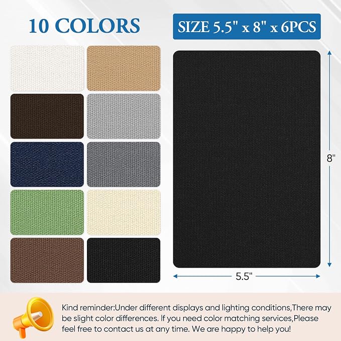 Canvas Repair Patch 5.5 x 8 Inches 6Pcs Self-Adhesive Waterproof Canvas Patch - Image 3