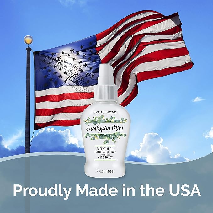 SMELLS BEGONE 4 oz Essential Oil Air Freshener Bathroom Spray - Image 4