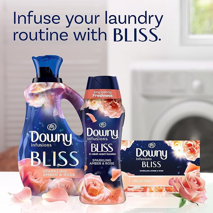 Downy Infusions In-Wash Laundry Scent Booster Beads, Sparkling Amber and Rose - Image 7