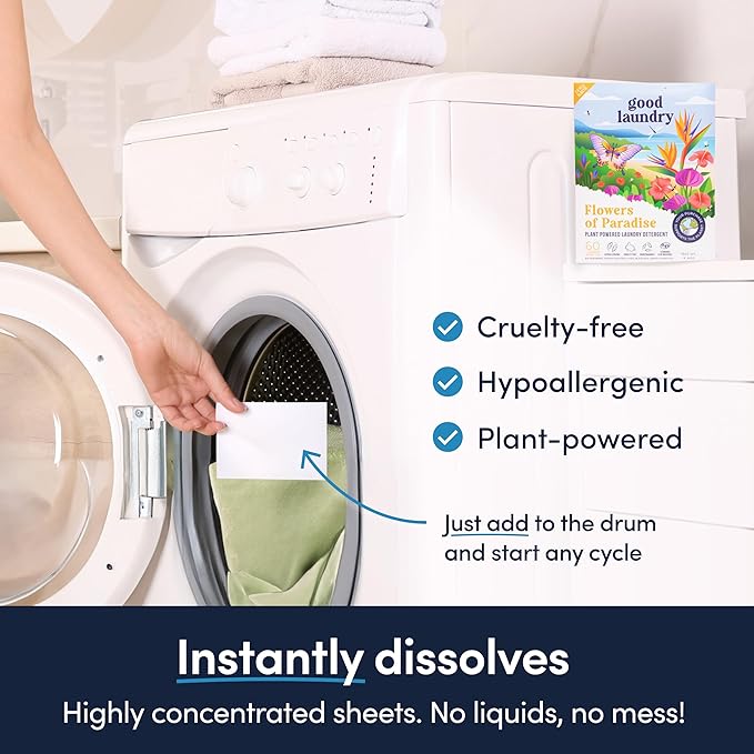 Good Laundry Flowers of Paradise Detergent Sheets, & Dryer Sheet Bundle - Image 3