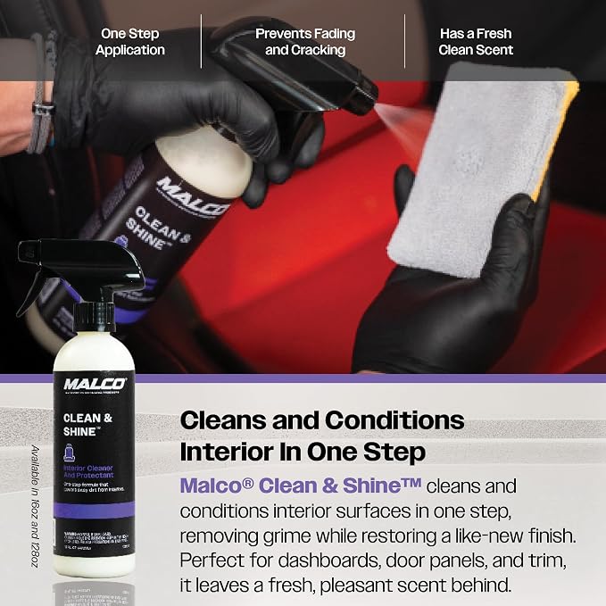 Malco Clean & Shine Interior Car Cleaner and Dressing – Restore Leather - Image 5