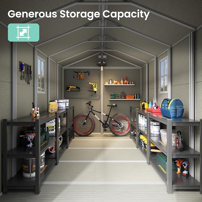 UDPATIO Outdoor Storage Shed 7.5x10.7 FT, Plastic Garden Shed - Image 3