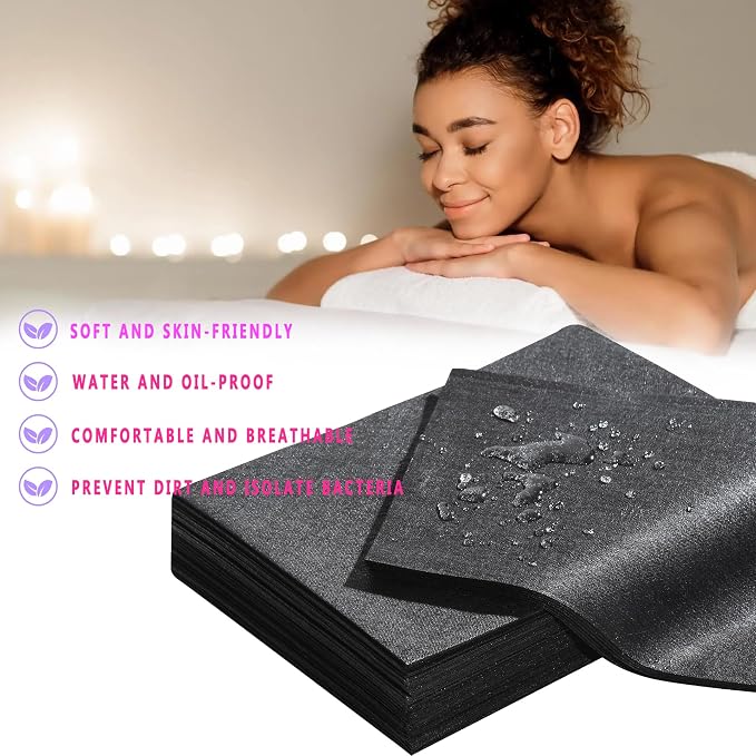 Disposable Bed Sheets 50 Pcs 31" x 71" Massage Table Sheets Non Woven Fabric - Image 2
