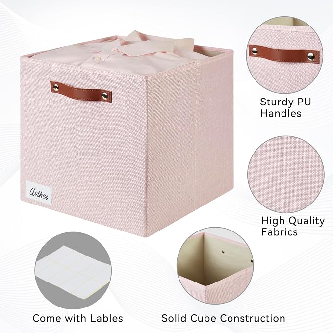 Collapsible Fabric Storage Cube Bins - Image 3