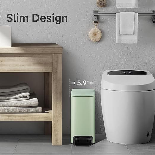 TIPGO Slim Bathroom Trash Can - Image 2