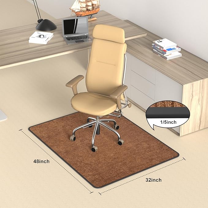 Heavy Duty Office Chair Mat for Carpet and Hardwood Floor Bohemian Desk Chair - Image 5