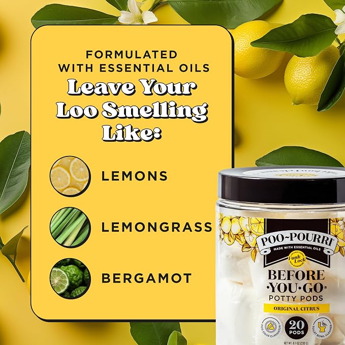 Poo-Pourri Before-You-Go 2-in-1 Toilet Potty Pods, Original Citrus, 20 Ct - Image 6