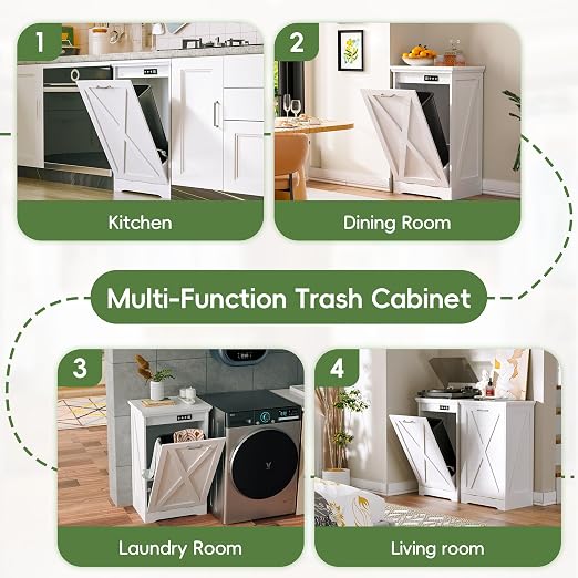 Betterhood Tilt Out Trash Can Cabinet, Hidden Trash Bin - Image 6