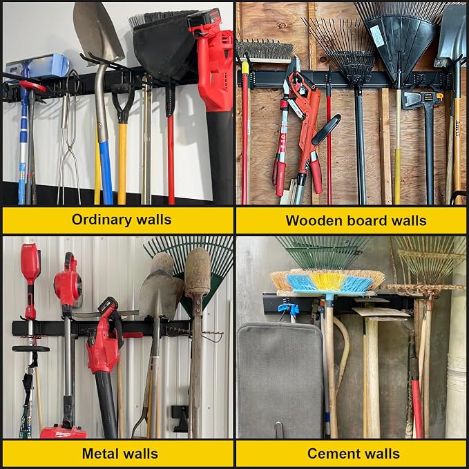 Garage Tool Organizer Wall Mount, 64 Inches Garden Tool Organizer - Image 6