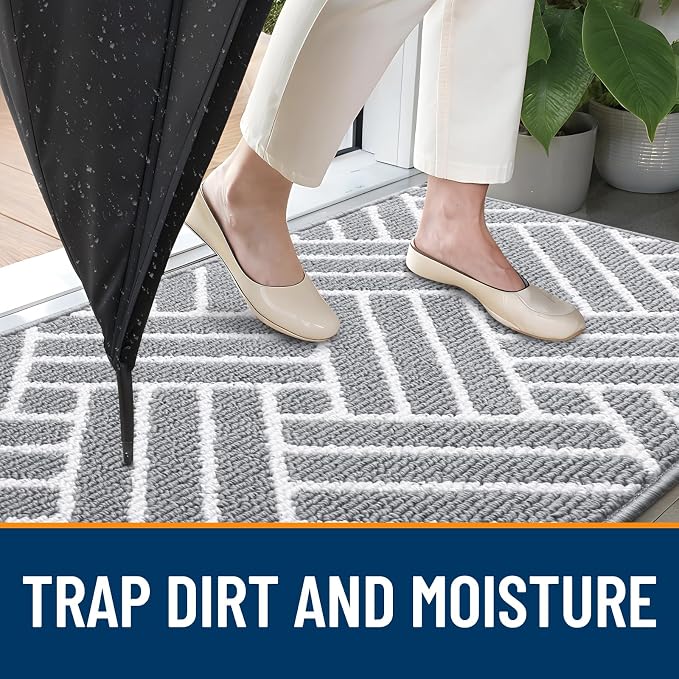 OLANLY Large Indoor Door Mat, 59x35 Inch, Dirt Resistant and Absorbent - Image 2
