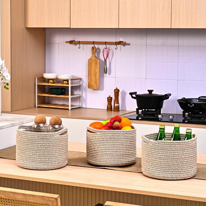 Small Storage Baskets for Organizing, Organizer Baskets for Shelves, Small - Image 4