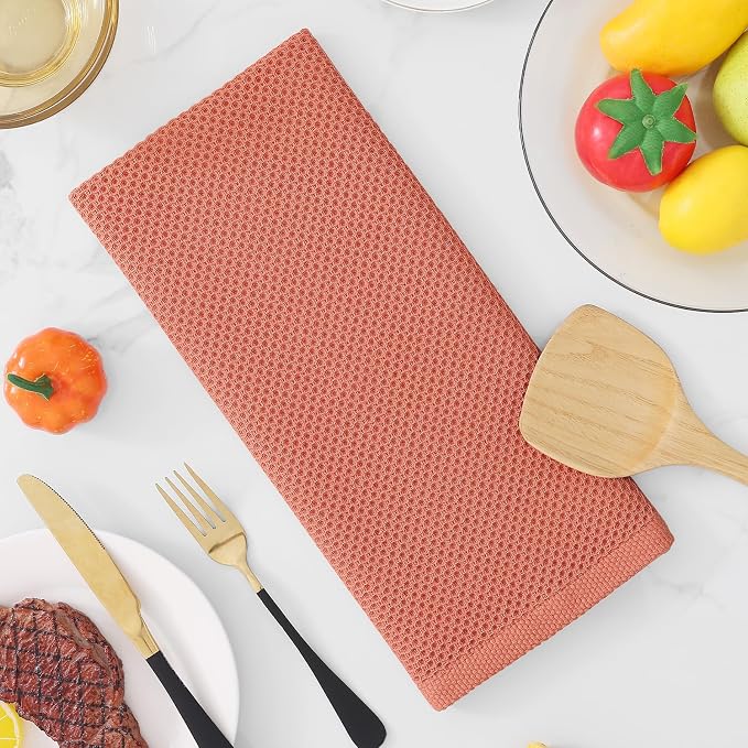 Homaxy 100% Cotton Waffle Weave Kitchen Dish Towels, Ultra Soft Absorbent Quick - Image 7