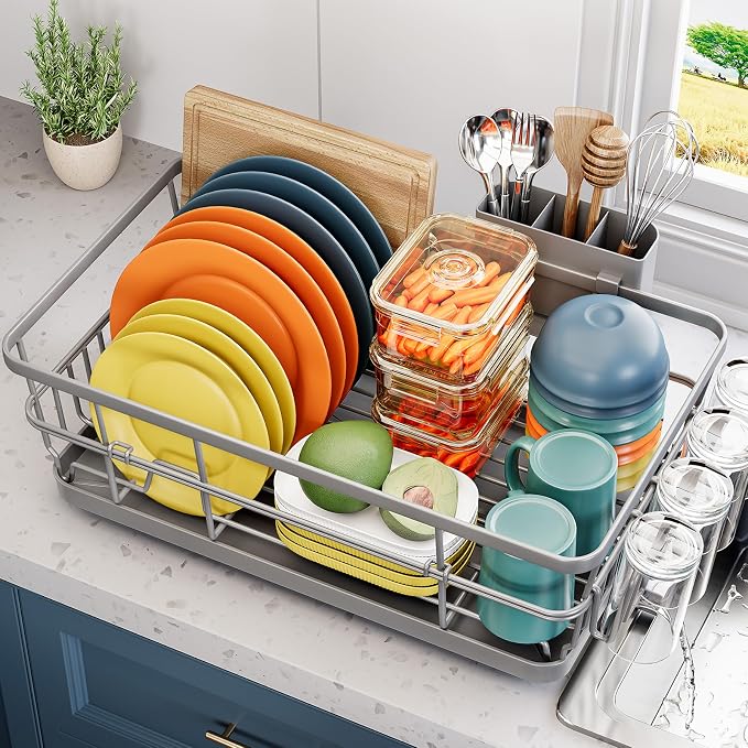 Dish Drying Rack for Kitchen Counter, Large Dish Racks by Urackify