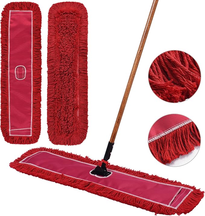 Matthew Cleaning 36'' Industrial Strength Cotton Dust Mop Refill Washable - Image 2