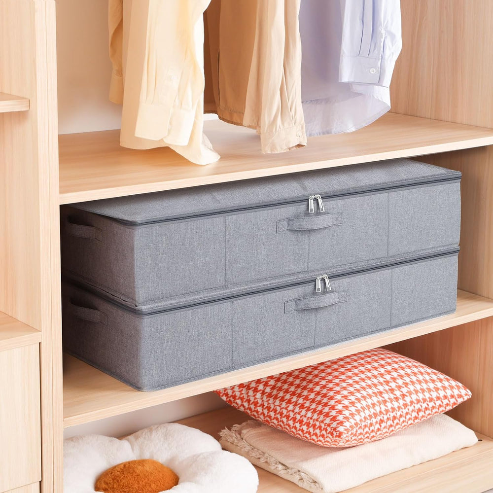 Under Bed Storage Container,Grey,23.6x11.8x5.9 Inch,3 Pack