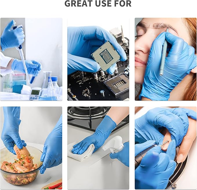 Daddy's Choice Nitrile Gloves 100Pcs 1000 Pcs Disposable Blue, - Image 2