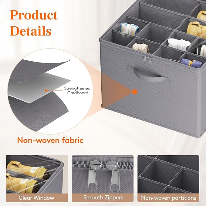 Lifewit Shoe Storage Organizer for Closet Fits 12-16 Pairs, Fabric Large Shoe - Image 3
