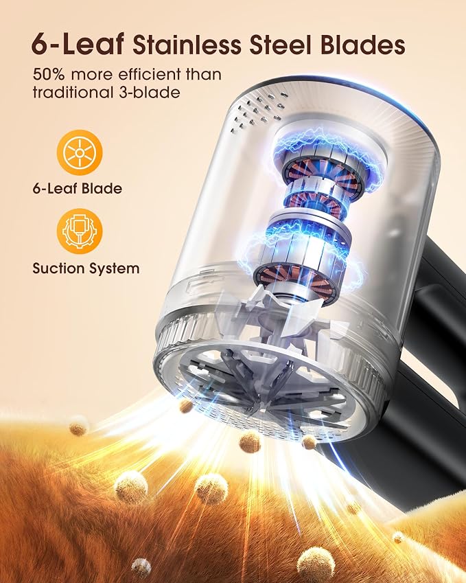 Fabric Shaver Electric Lint Remover Rechargeable Lint Shaver Digital Display - Image 3