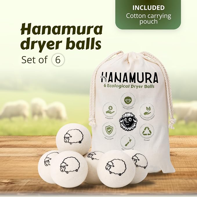 Hanamura 6 XXL Wool Dryer Balls - Image 5