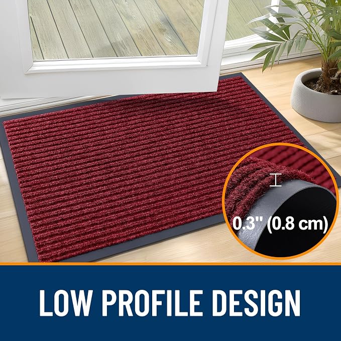 OLANLY Front Door Mat Indoor Outdoor Entrance, Waterproof Heavy Duty Doormat - Image 4